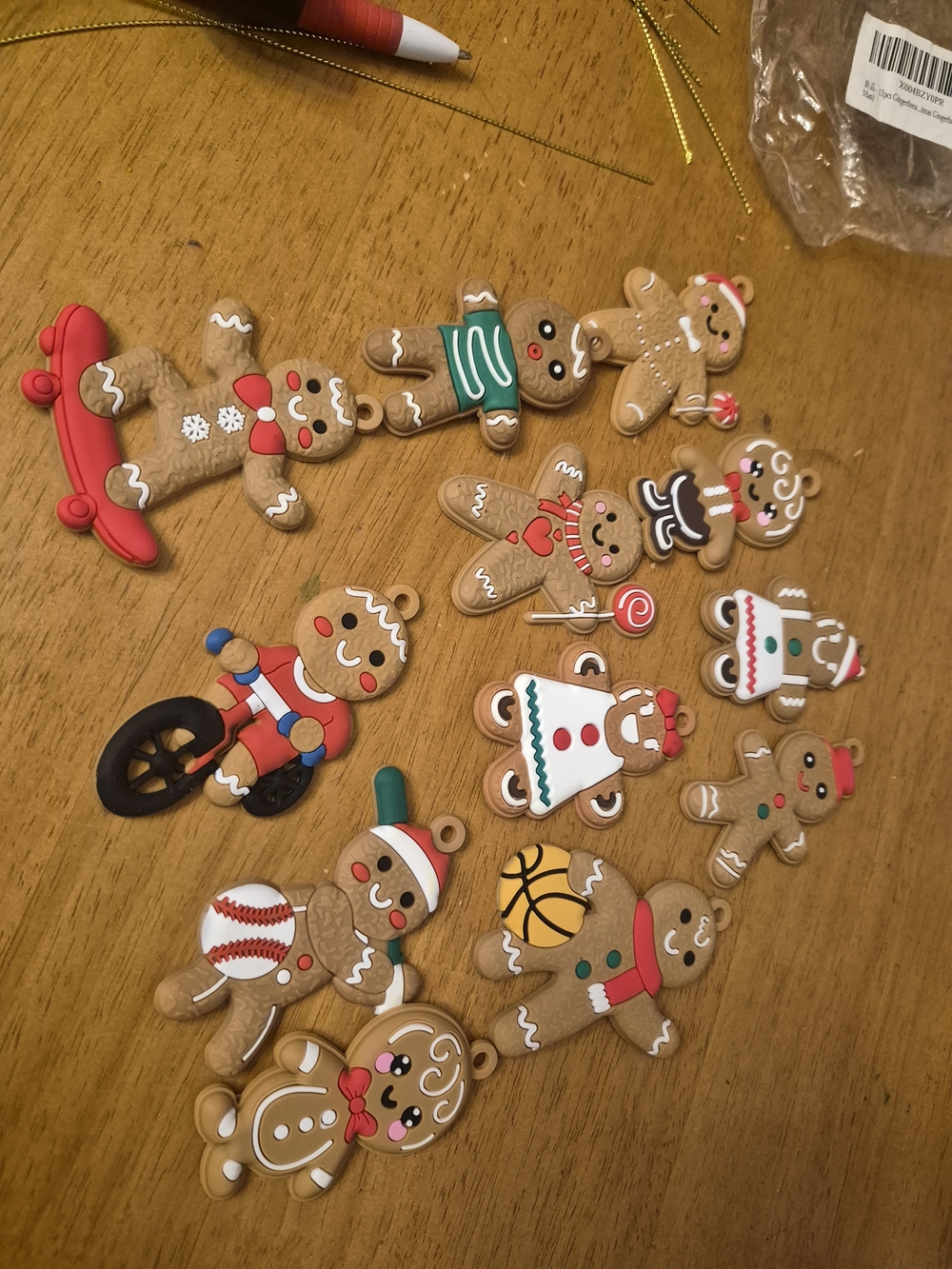 Decorative Gingerbread Kids Toy Ornaments - Assorted Colors